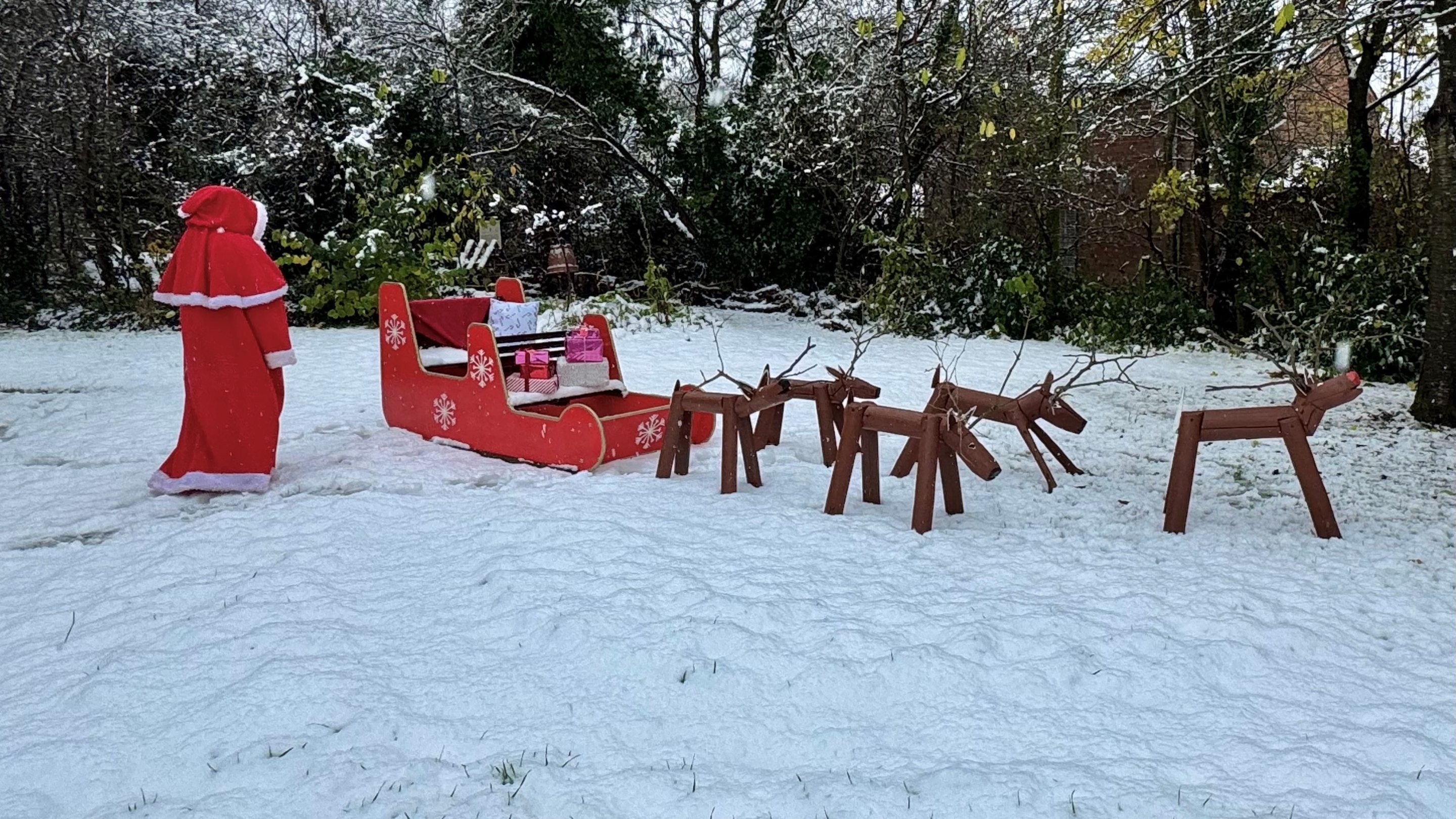 Father Christmas with his sleigh