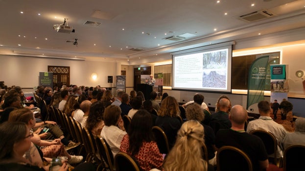 Professor Sir John Lawton talking at England's Community Forest Conference
