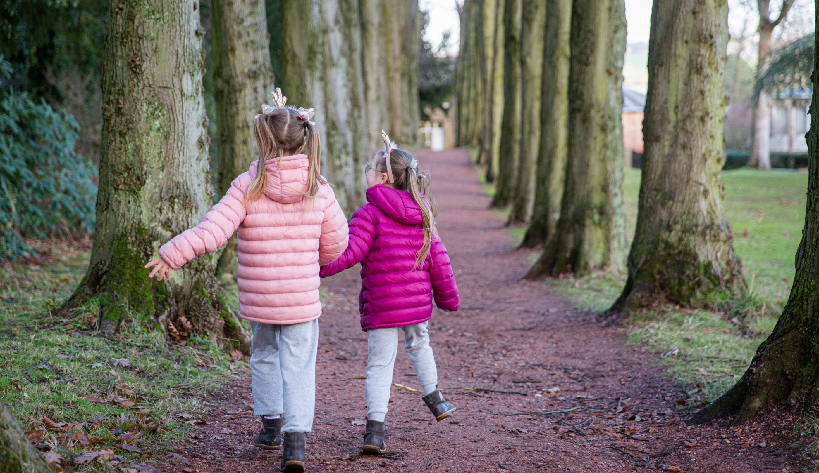 Young visitors explore the lime tree avenue at Wentworth Castle Gardens